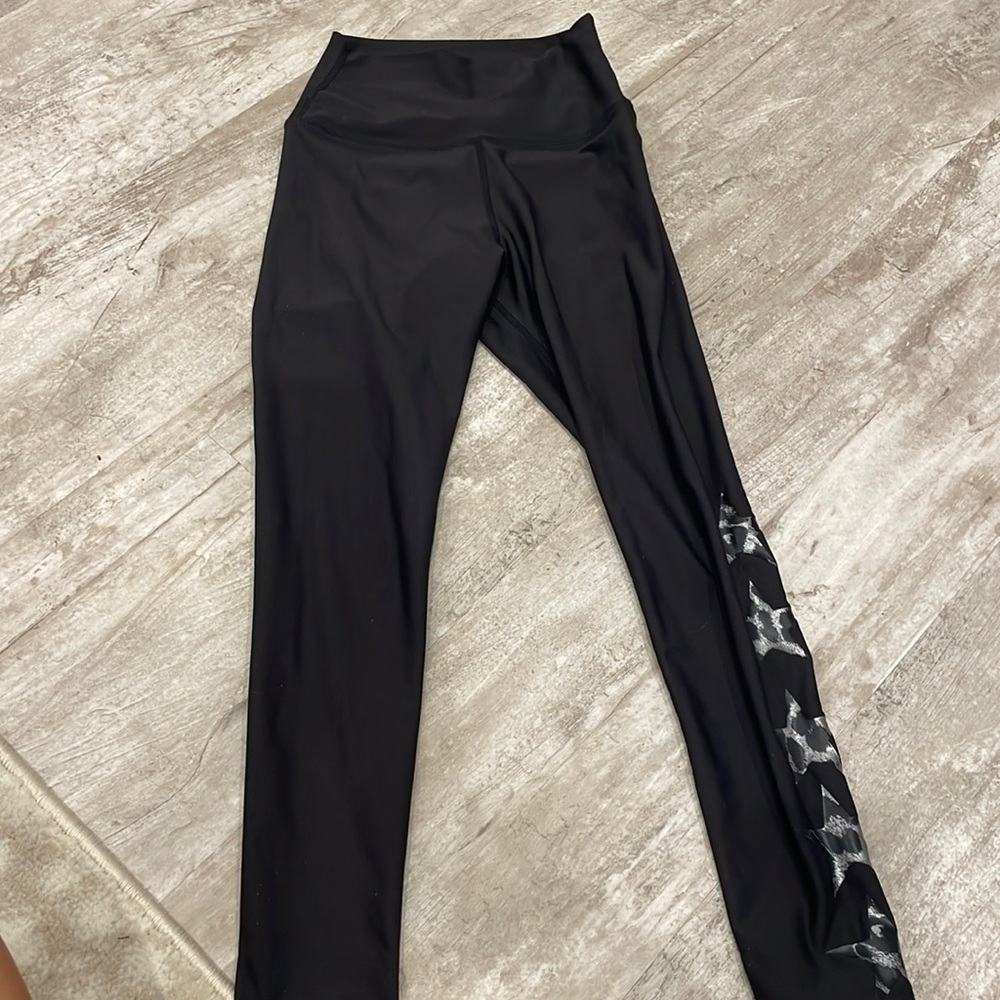 Pixie Lane black leggings with stars size xs